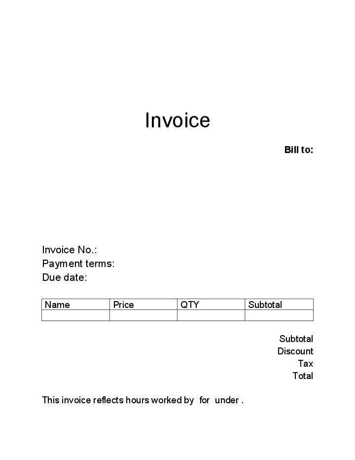microsoft invoice template