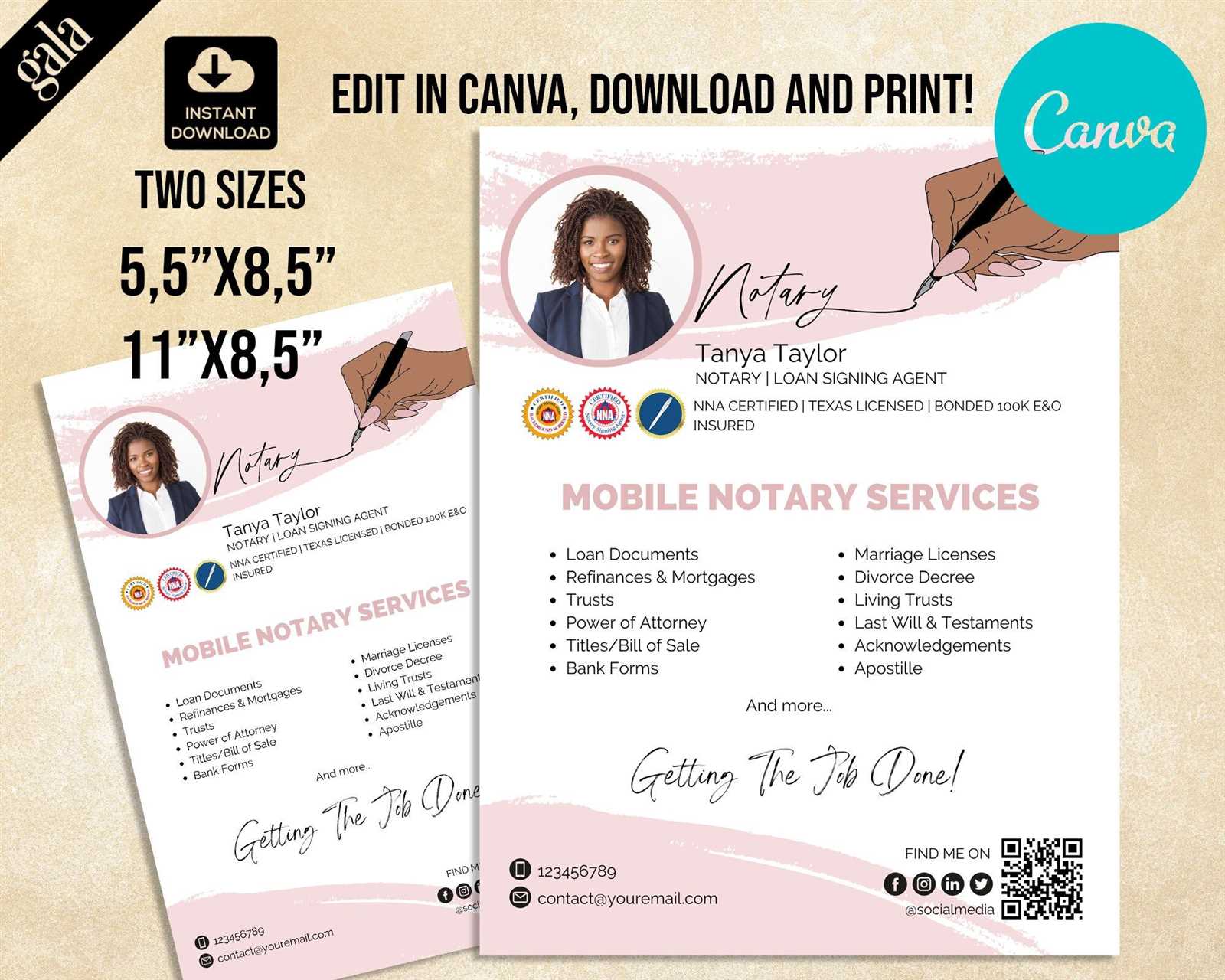 mobile notary invoice template