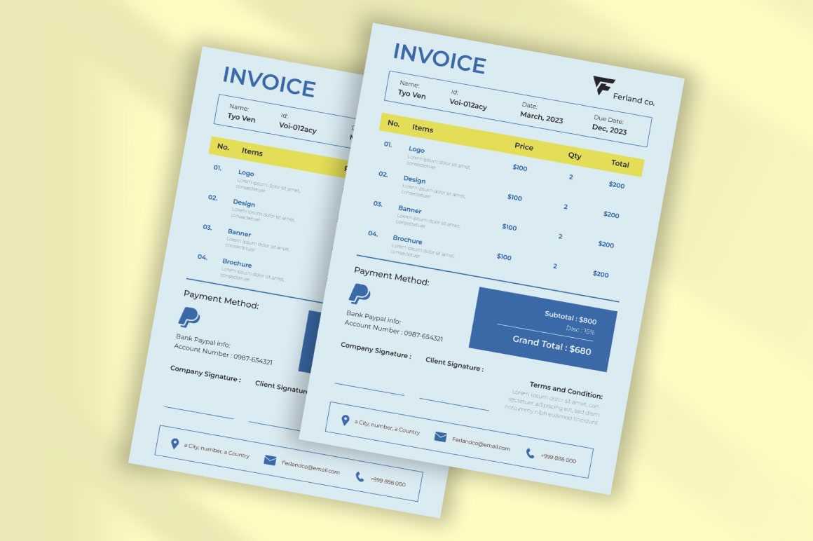 modern invoice template