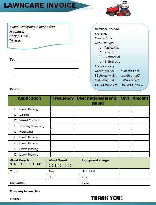 moving company invoice template