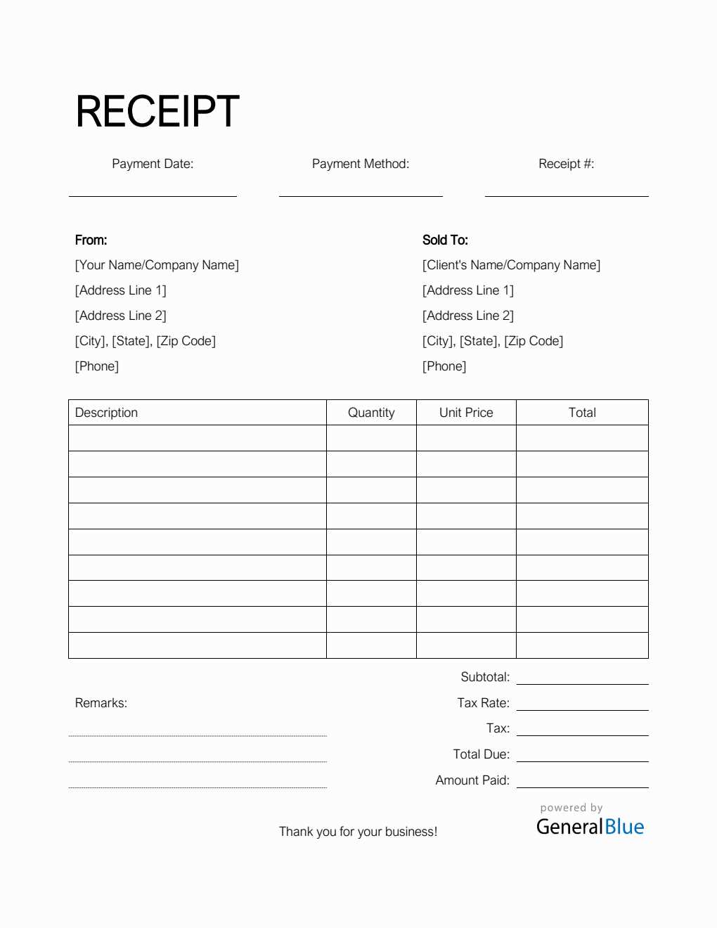 ms word invoice template download