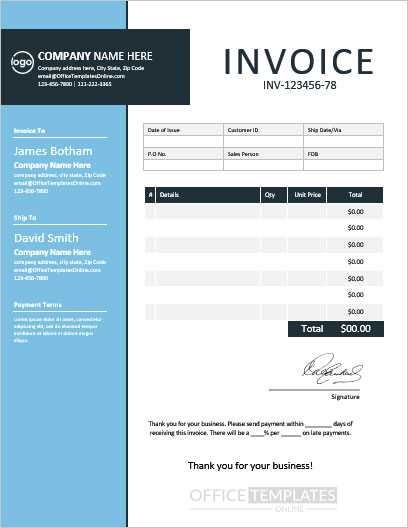 ms word invoice template download