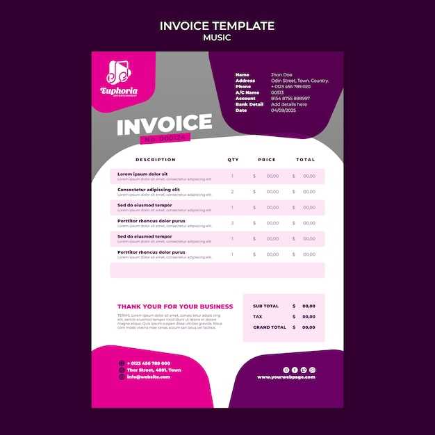 music performance invoice template