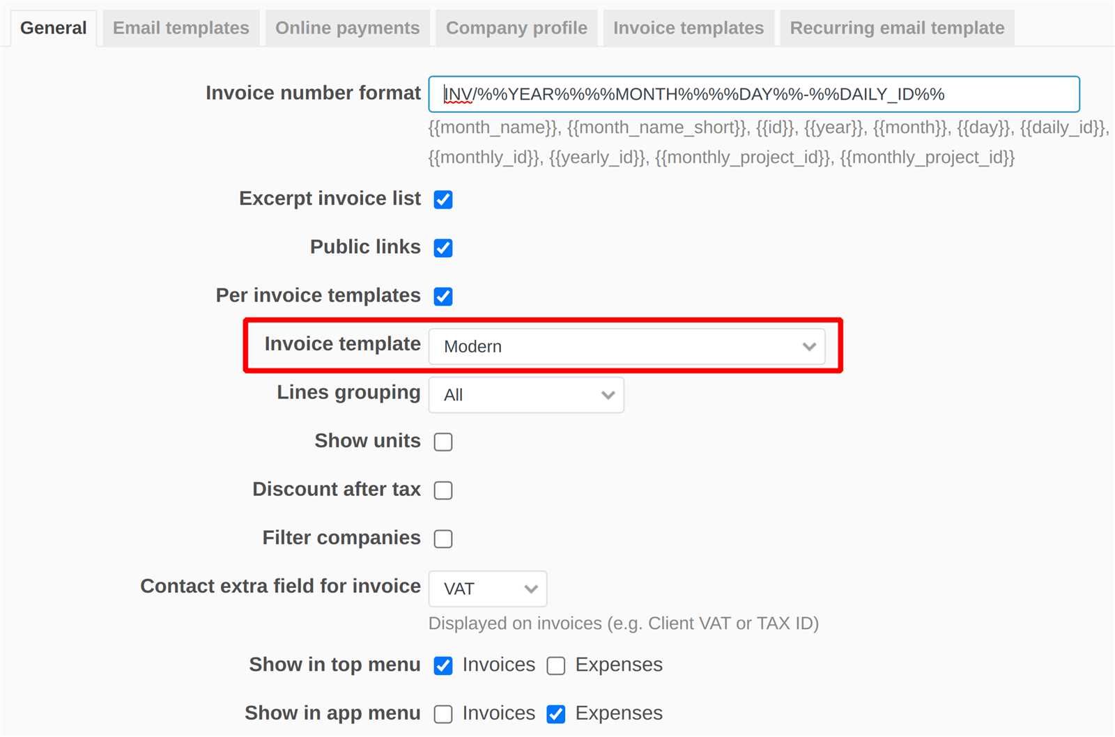 new invoice email template