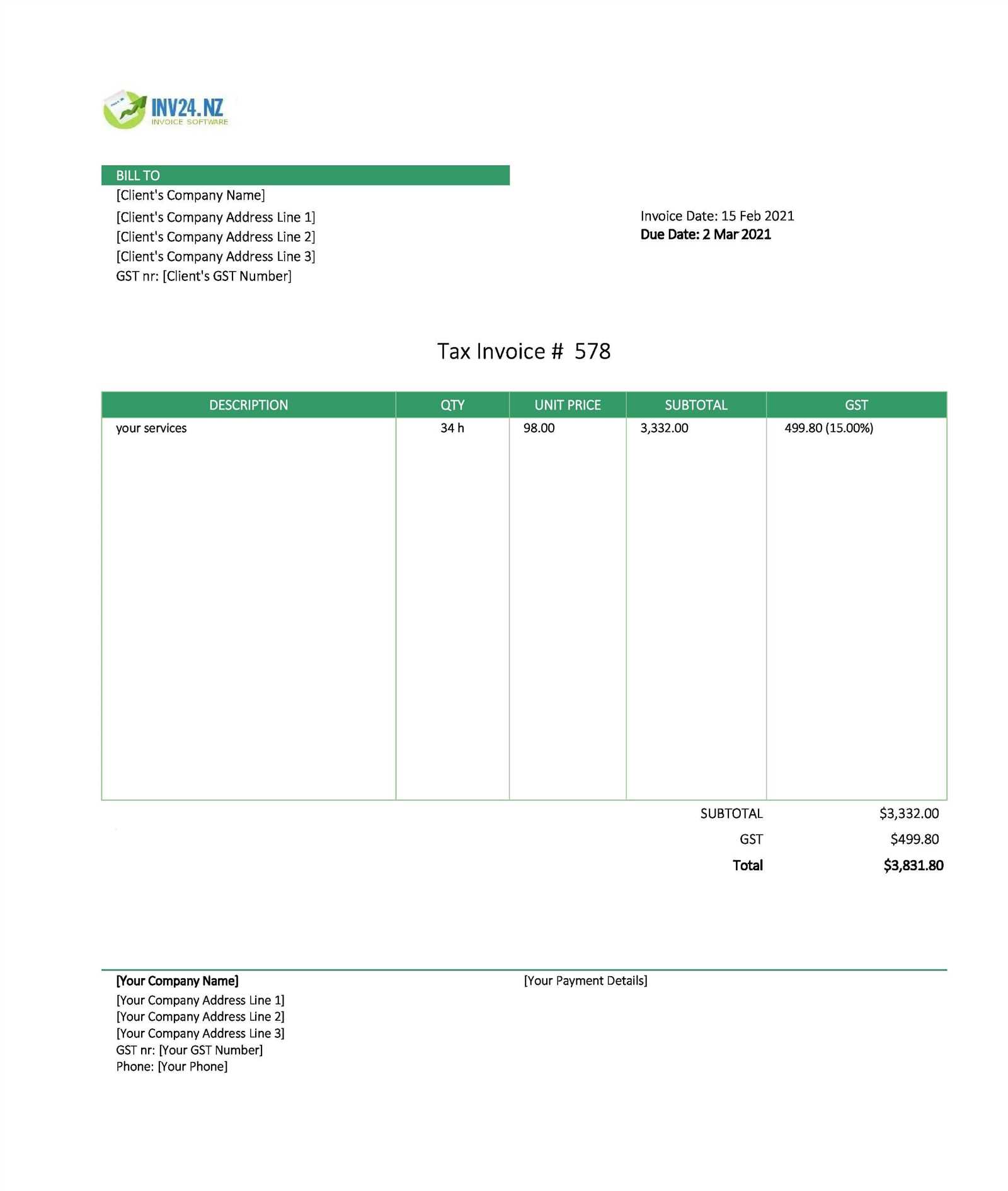 new invoice template