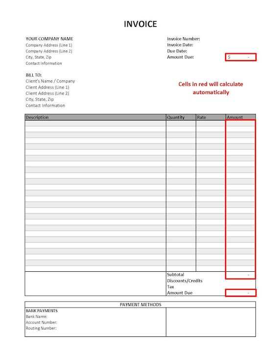 numbers invoice template