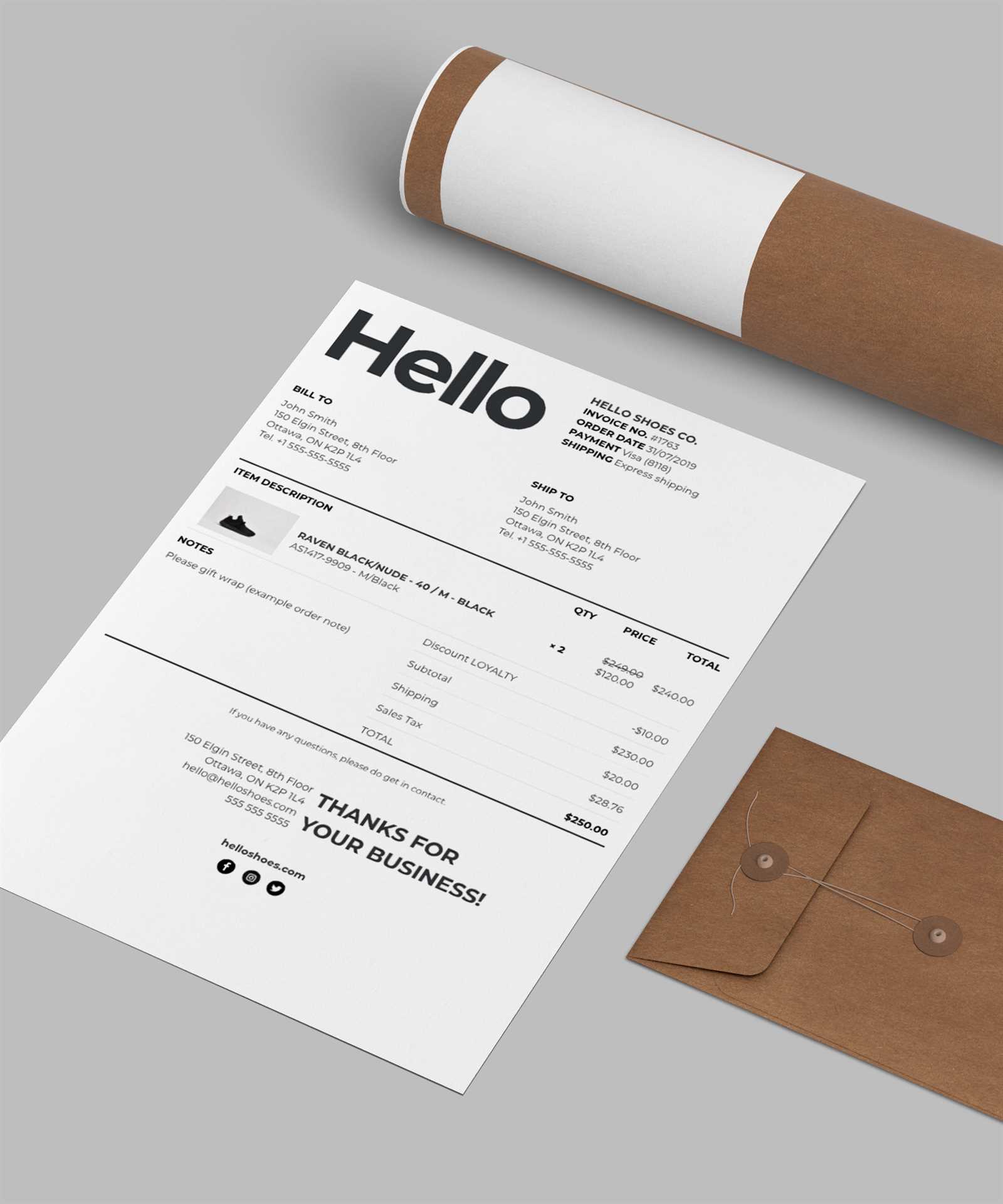 open invoice template