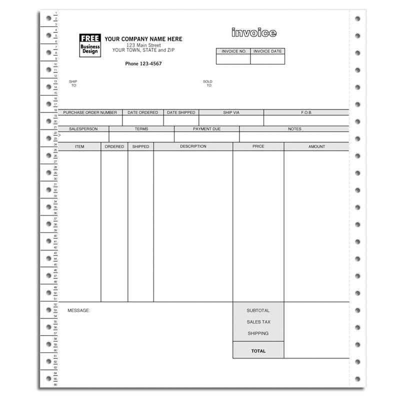 packing list invoice template