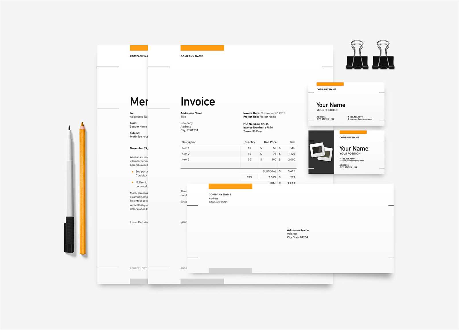 pages invoice template