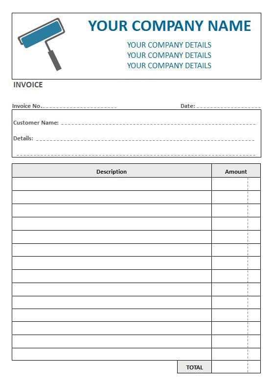 painting invoice template word