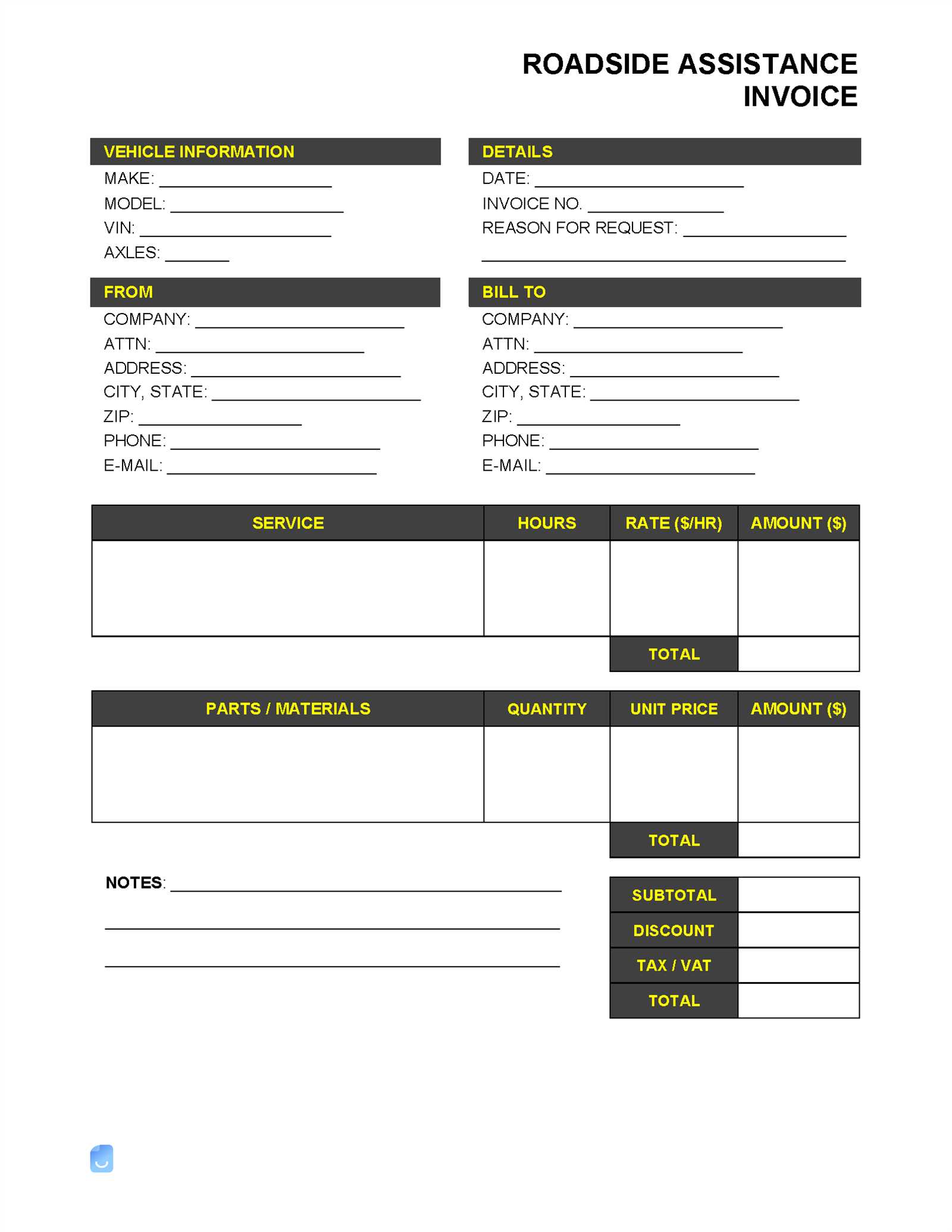 personal assistant invoice template