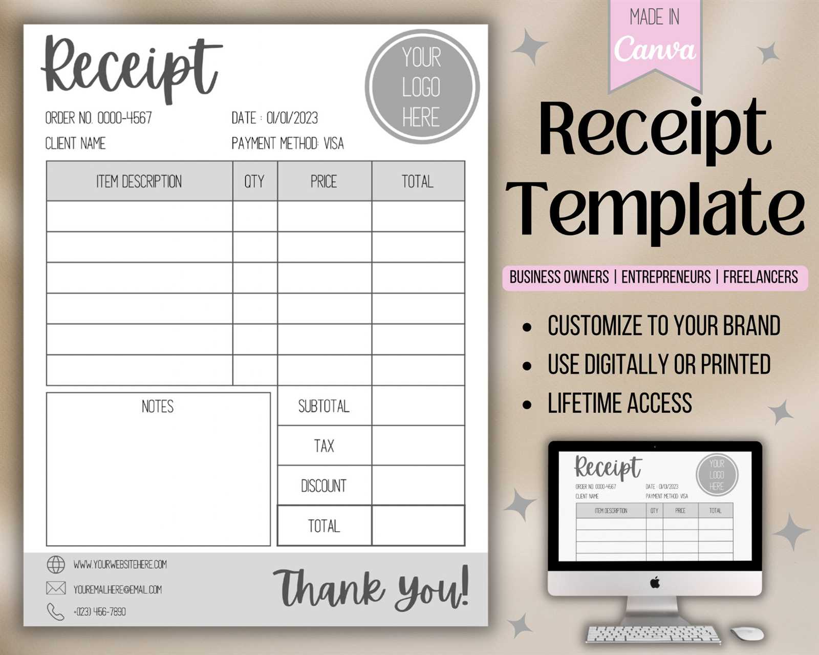 piano teacher invoice template