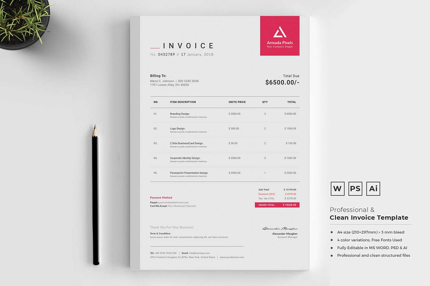 pinterest invoice template