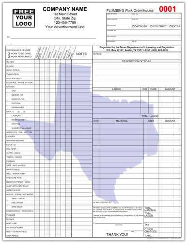 plumbers invoice template free