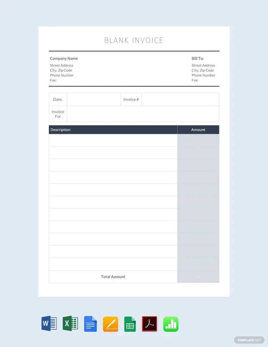 printable blank invoice template