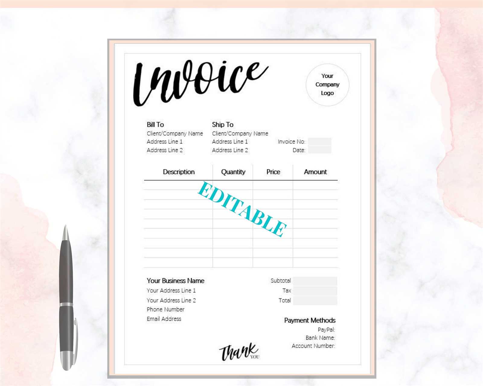 printable invoice template