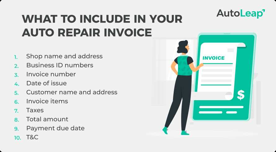 quickbooks automotive invoice template