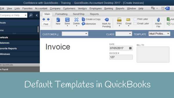 quickbooks desktop invoice templates