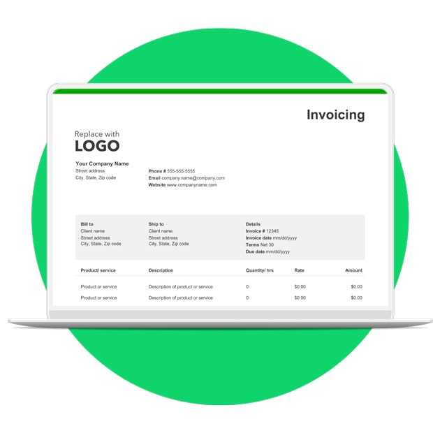 quickbooks enterprise invoice template