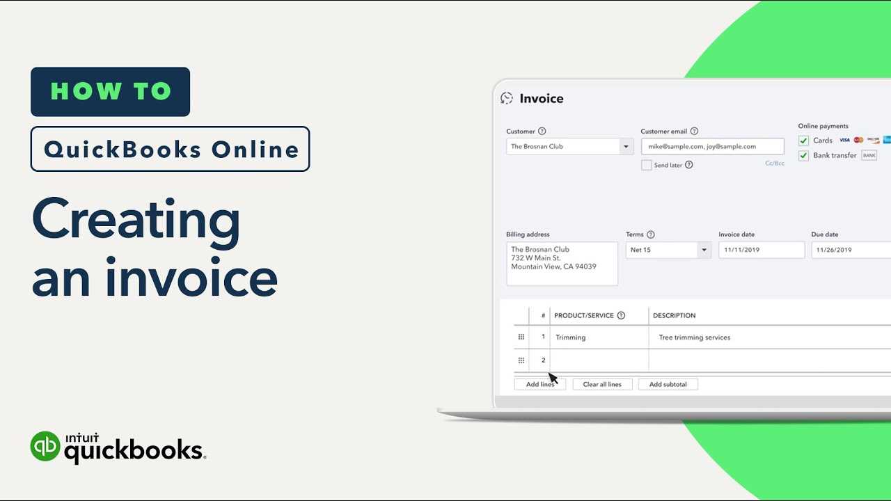 quickbooks online invoice templates