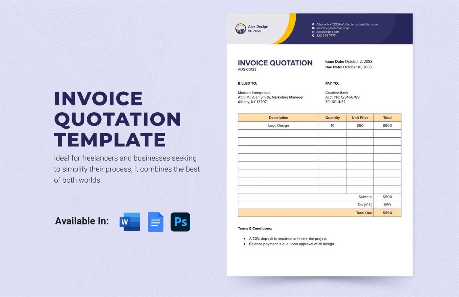 quote invoice template
