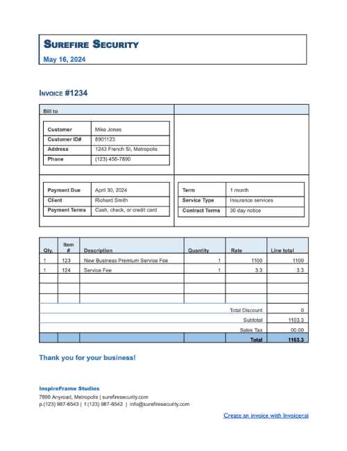 reimbursement invoice template