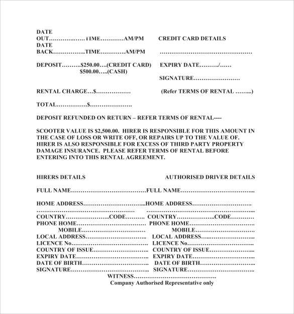 rental invoice template free