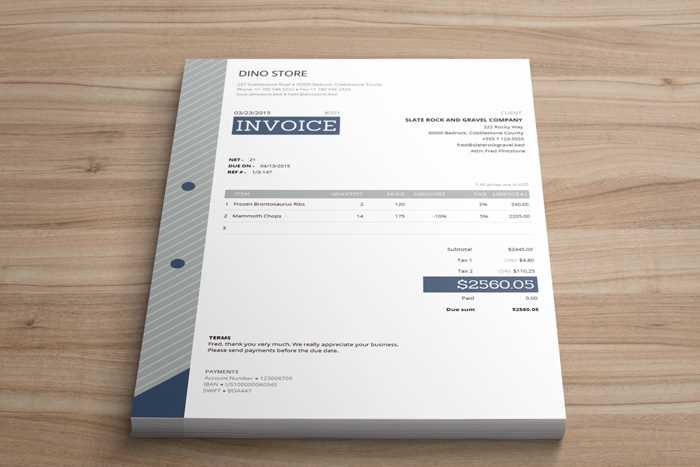 responsive invoice template