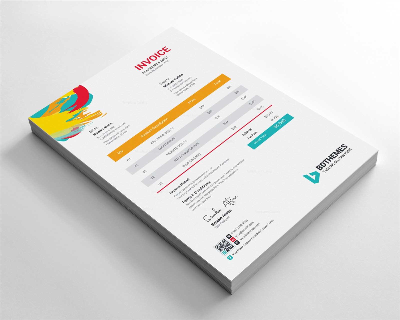 retail invoice template