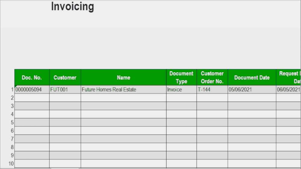 sage invoice template word