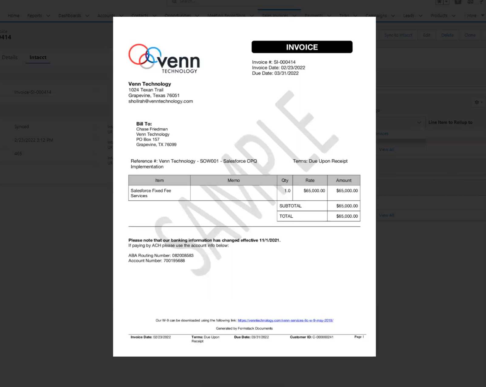 sage invoice templates