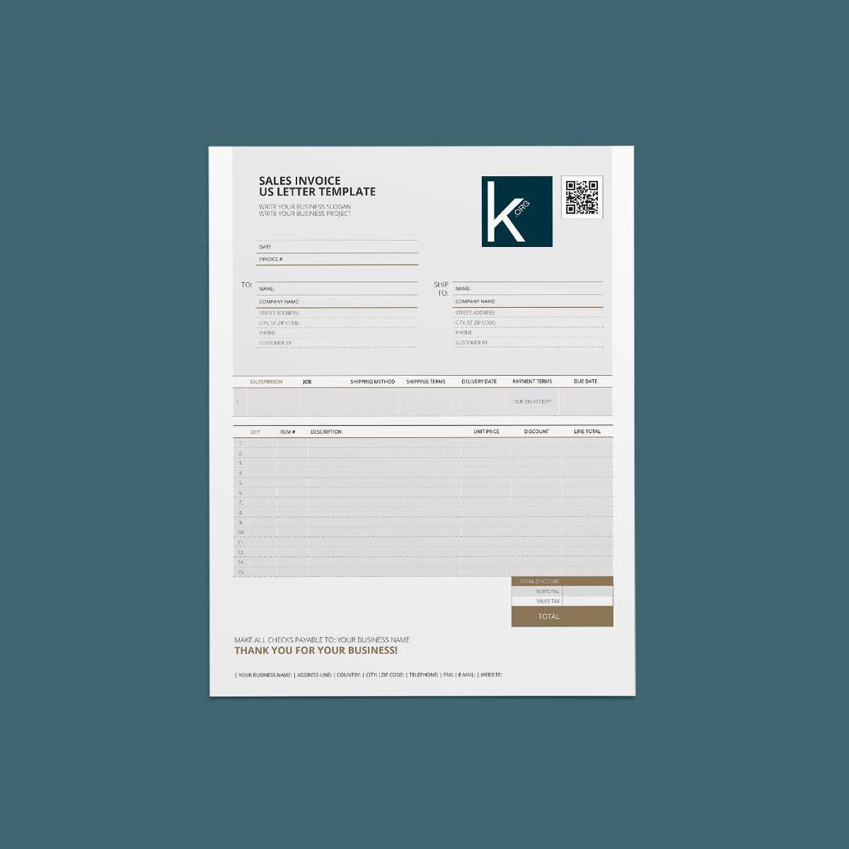 sales invoice template