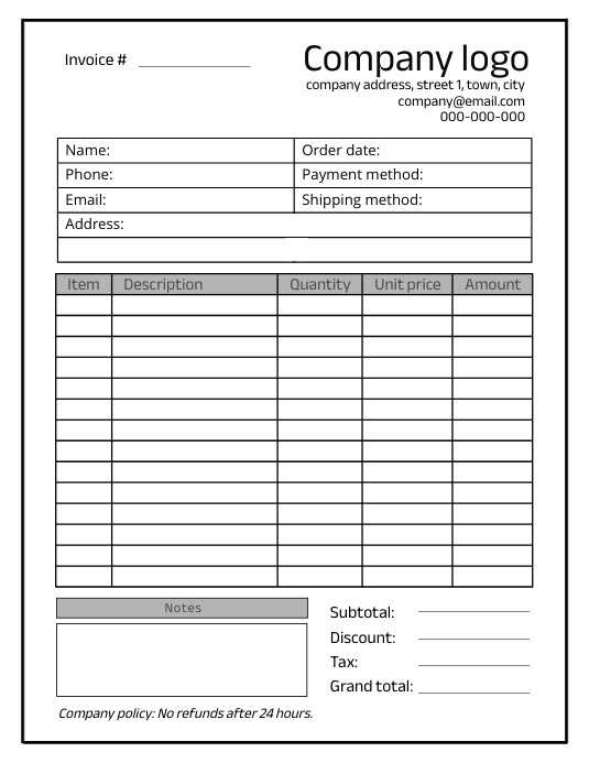 sales invoice template philippines