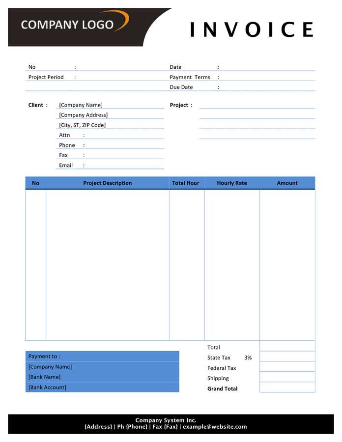 sample consulting invoice template