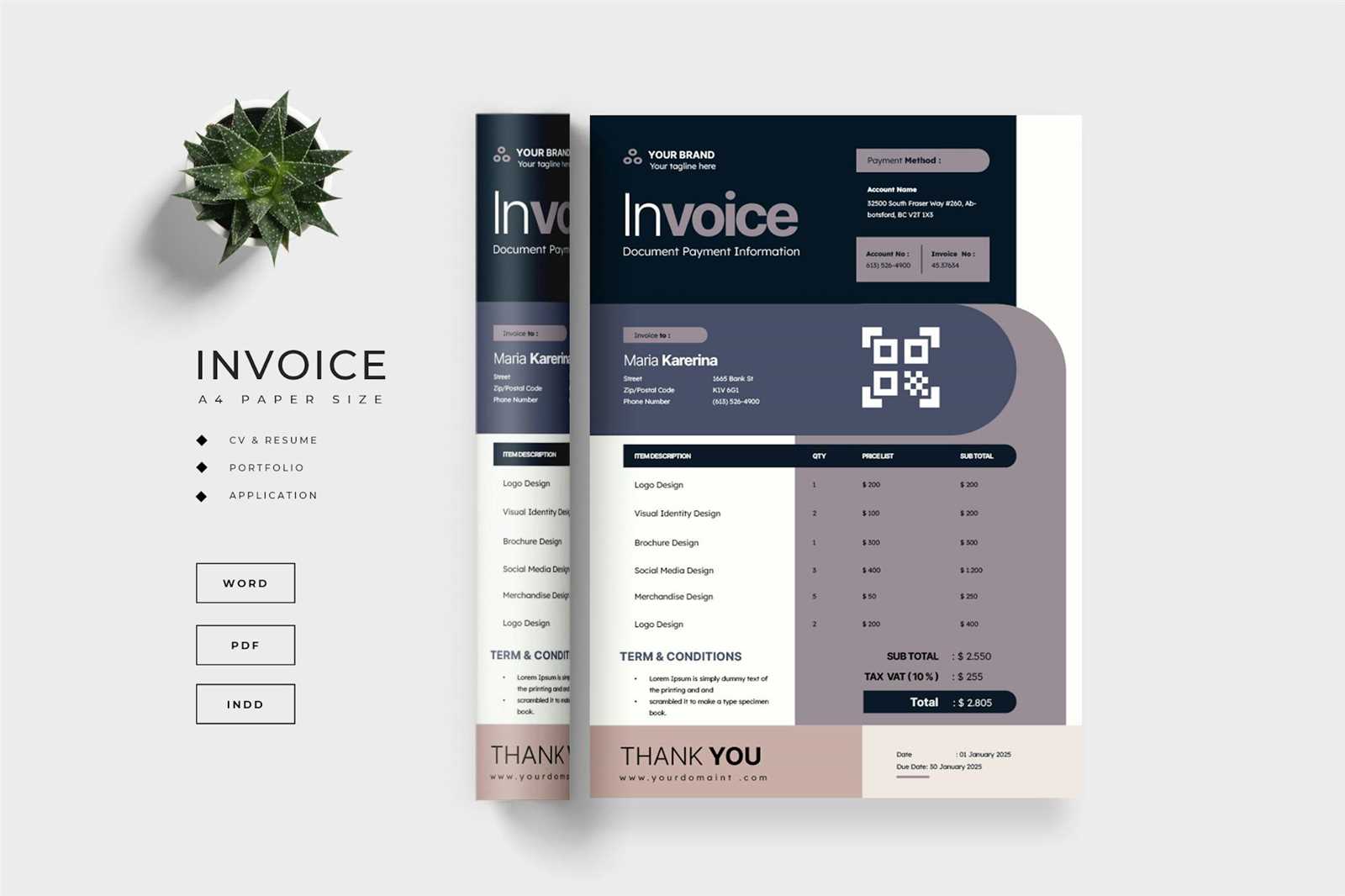 samples of invoices templates