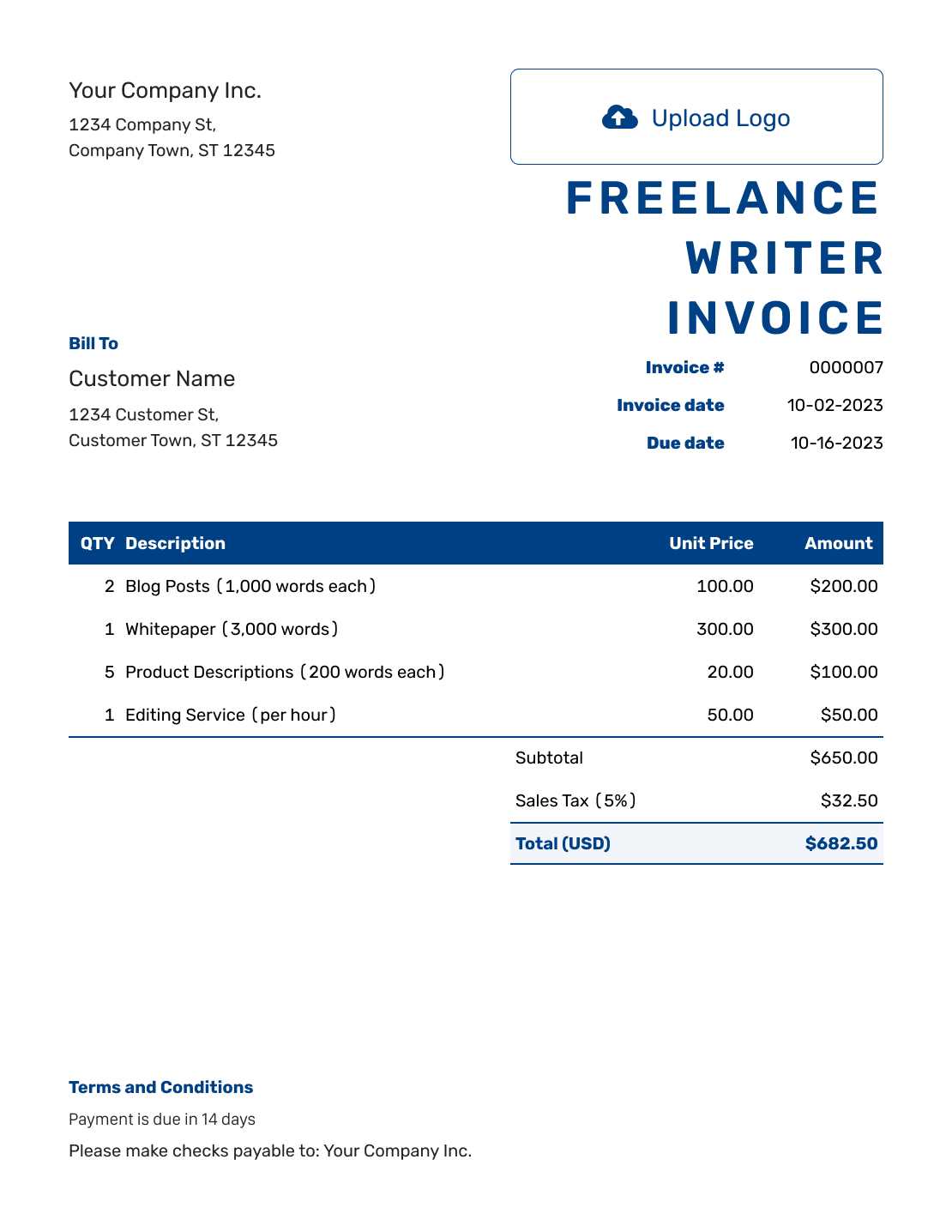 samsung invoice template