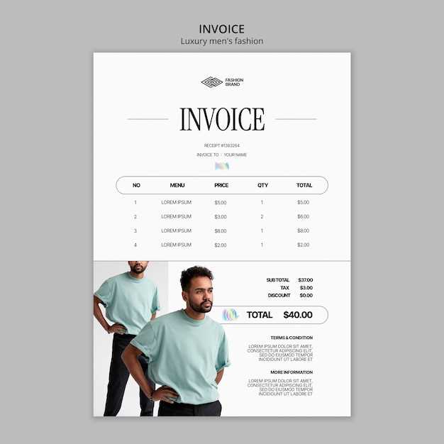 shirt invoice template