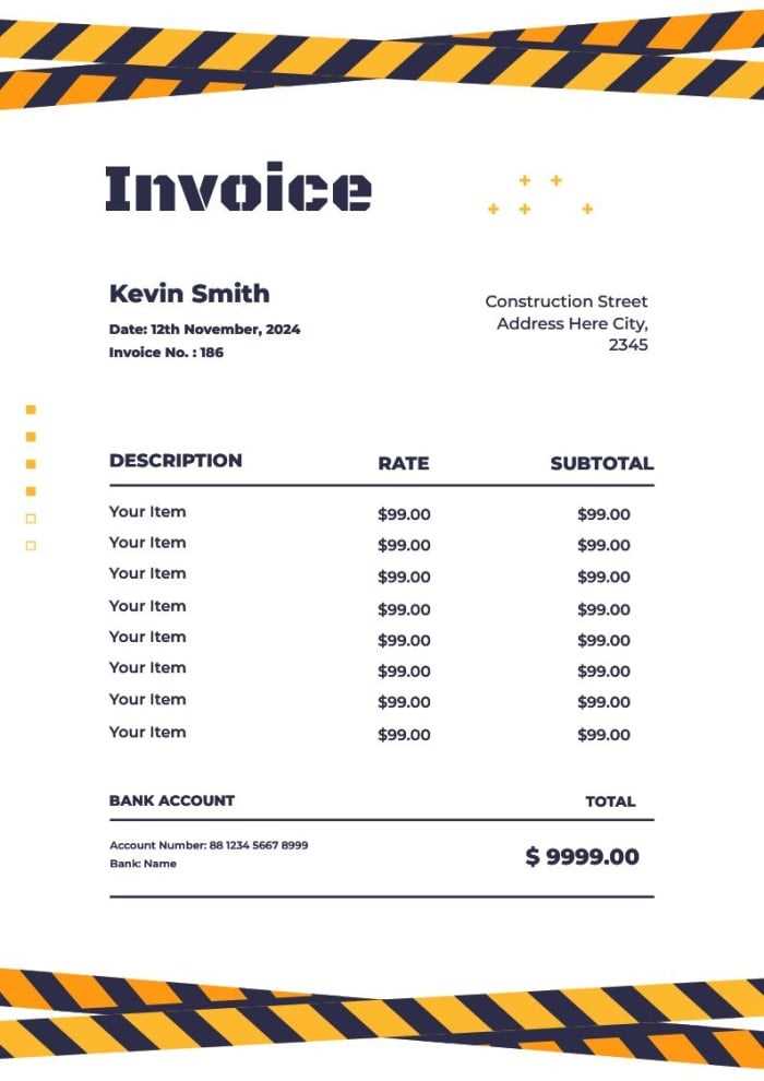 simple contractor invoice template