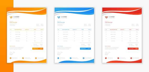 stationery invoice template