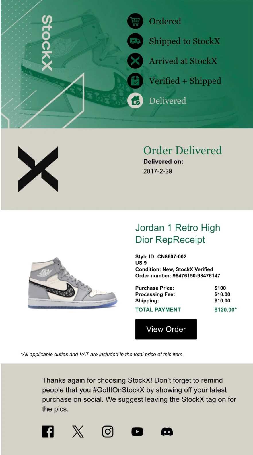stockx invoice template