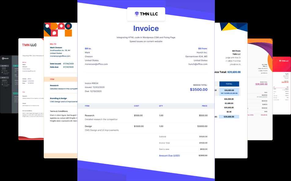 stripe invoice templates