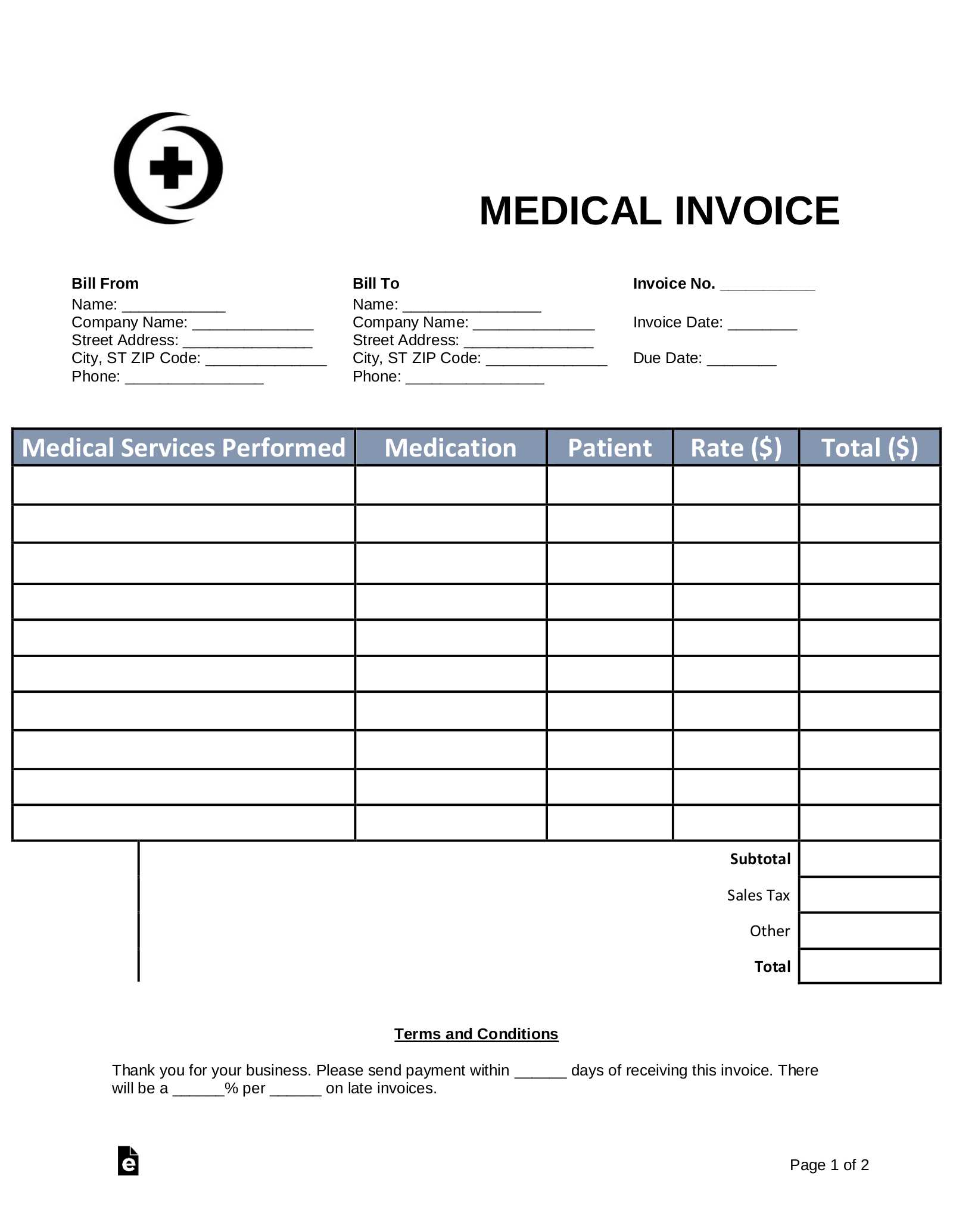 summary invoice template