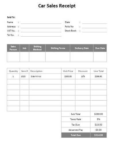 taxi invoice template word