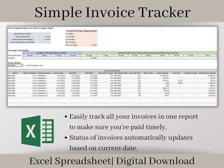 template for outstanding invoice