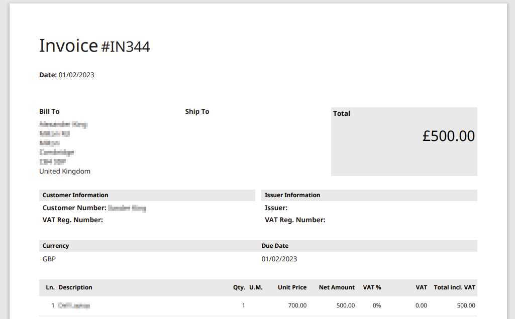 template how to send an invoice