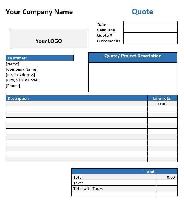 templates for quotes and invoices