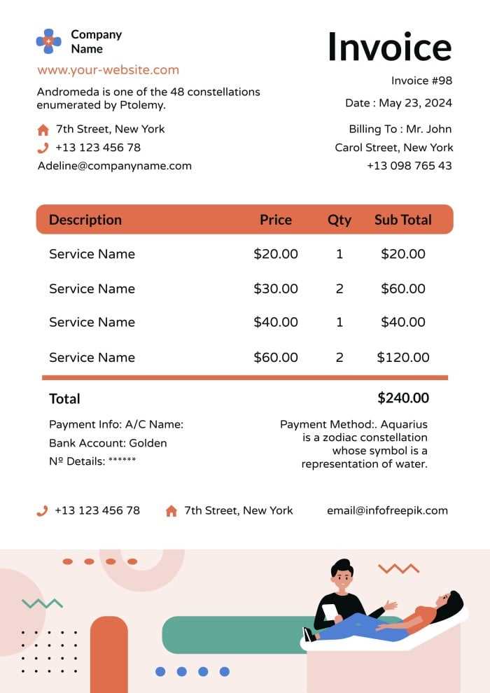 therapist invoice template