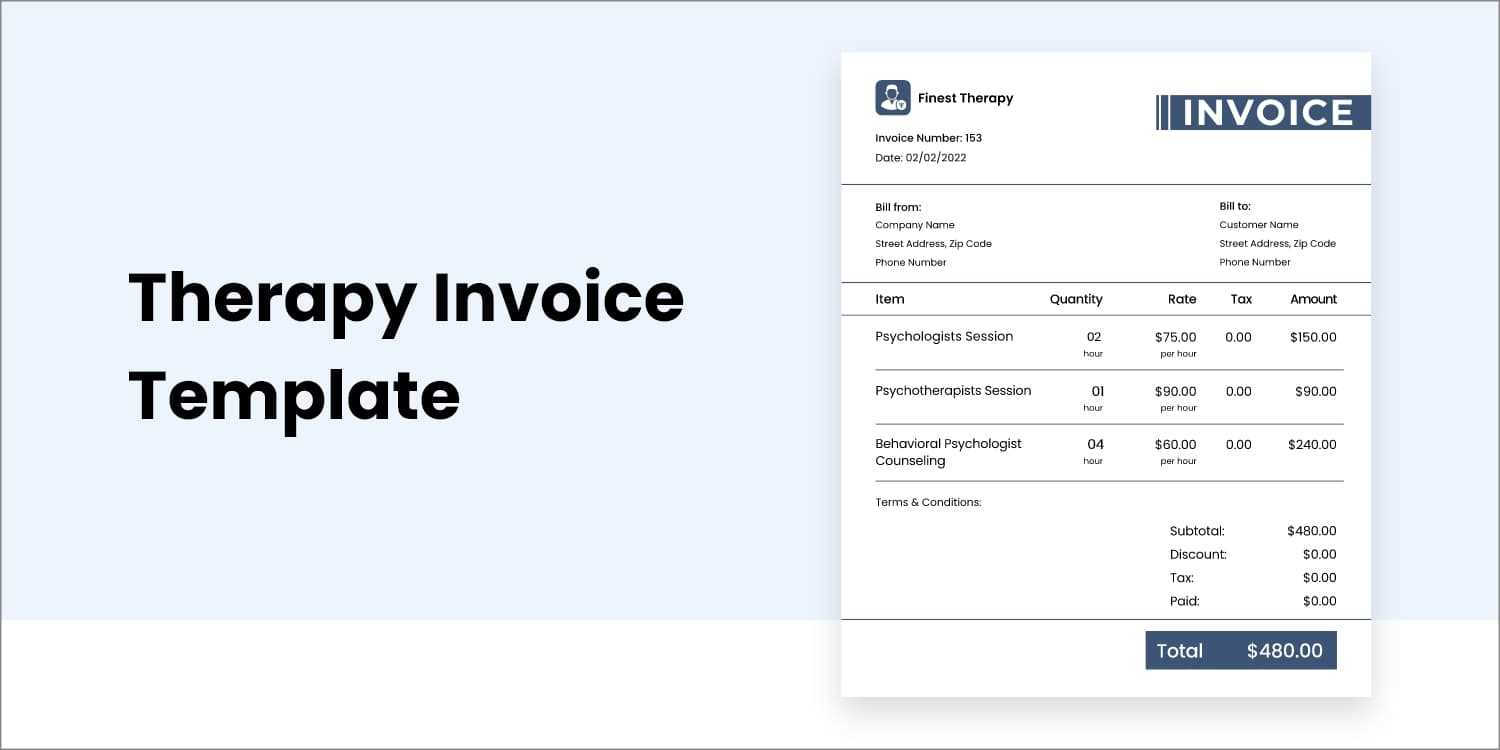 therapist invoice template