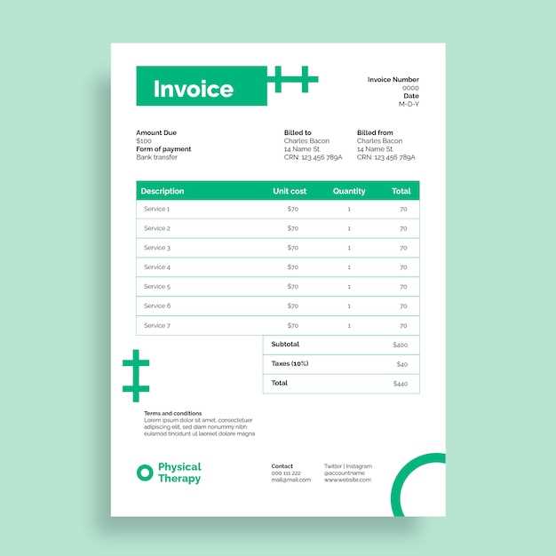 therapy invoice template