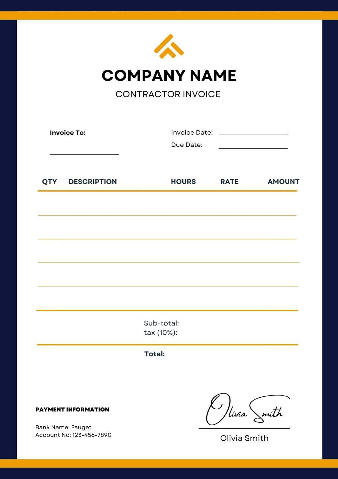 university invoice template
